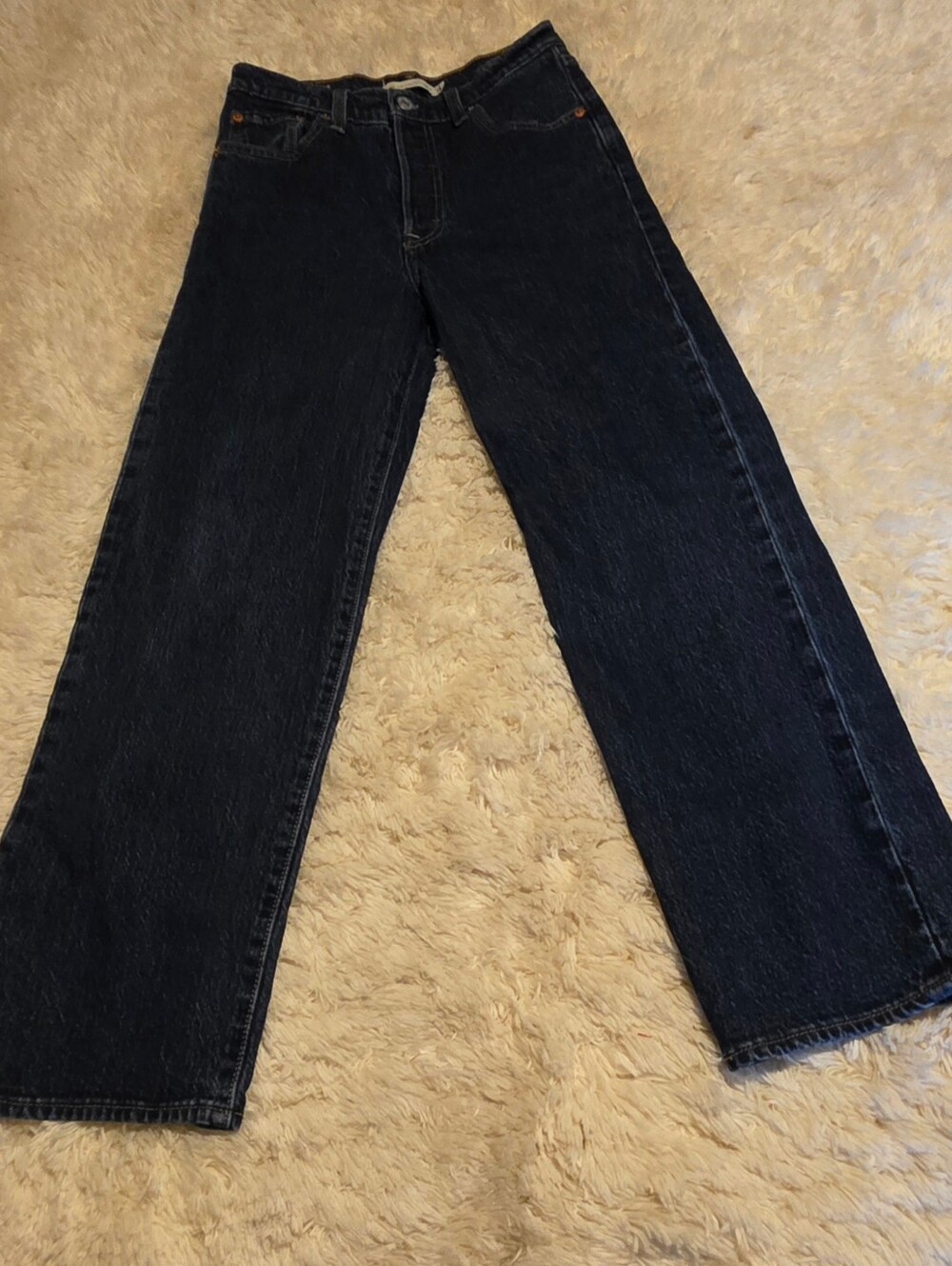 Levi's Women's Highrise Dark Wash Ribcage Blue Straight Ankle Jeans Sz. 26x29